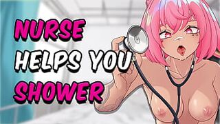 Sexy Nurse Helps You Shower