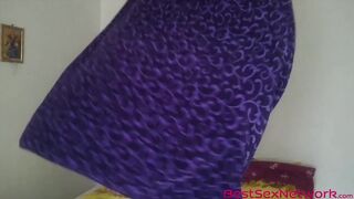 Nerdy teenager is revealing her small tits and pussy in 4K