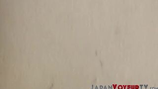 Voyeur with hidden tape records Japanese beauties in public