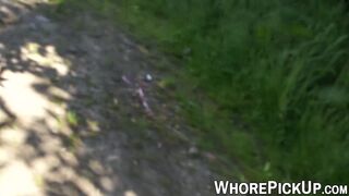 Horny prostitute begging for this big cock to fuck her hard