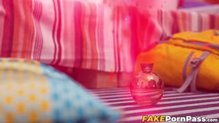 Two round titted ladies Yasmina Khan and Nuria Millan services my huge cock