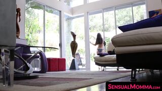 SensualMomma.com - Stepdaughter's sunbathing disturbed by hot oral sex and surprise