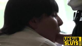 UKSubSluts.com - Big ass MILF's huge tits and rough penetration on floor