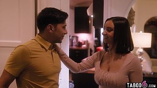 Older step mom had a crazy step sister and they fucked her step son together