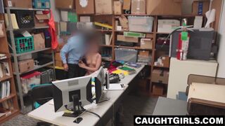 Teen shoplifter fucked for freedom card