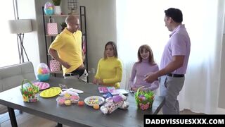 Naughty Katie Kush and Cecelia Taylor lick our dicks and balls