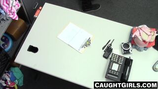Ginger teen squeals under officer's missionary thrusts