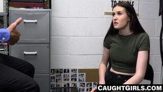 Skinny Athena Heart strip searched and pounded