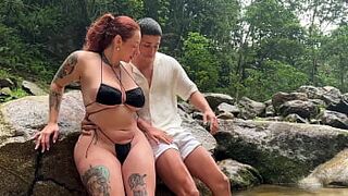 Outdoor fucking with a horny big ass redhead - Milán Rodríguez & Devil Khloee